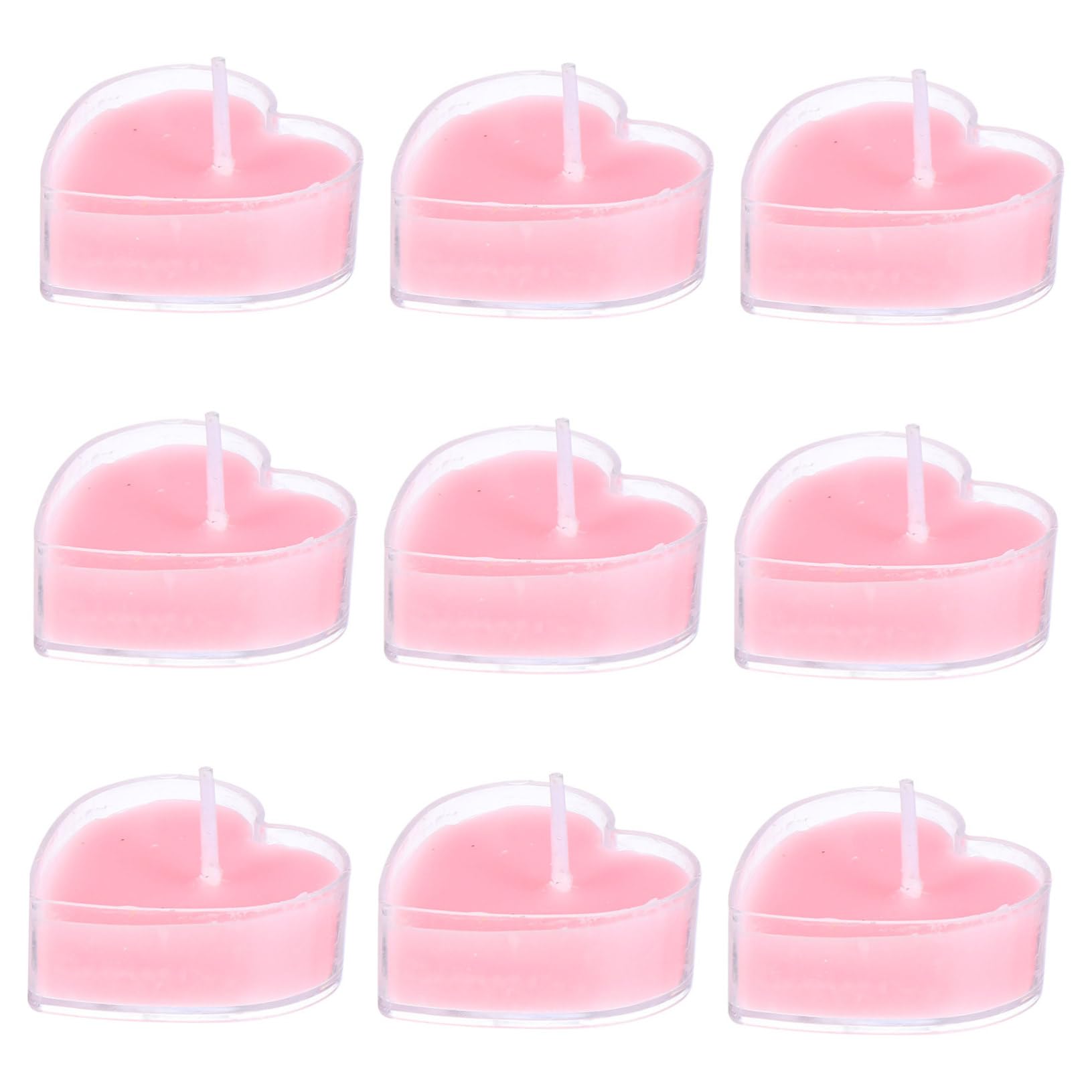 Didiseaon 9Pcs Shaped Tea Light Candles Romantic Scented Candles for Wedding Proposal Home Decor Soft Light for Special Occasions