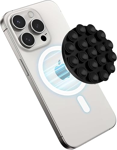 Miniatura 1 de omee Funda magnética de silicona fuerte para teléfono con ventosa, accesorio magnético para todas las fundas de teléfono, soporte de espejo para