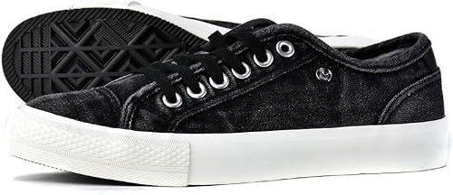 Amazon フラグオンクルー スニーカー メンズ デニム ローテクスニーカー ブラックソール S2g 25 5 ブラックデニム スニーカー