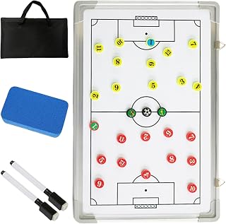 Pizarra táctica magnética de fútbol, carpeta táctica de fútbol con marcador, goma de borrar, imanes y bolsa de almacenamiento, tabla de entrenamiento para análisis de juegos y entrenamiento