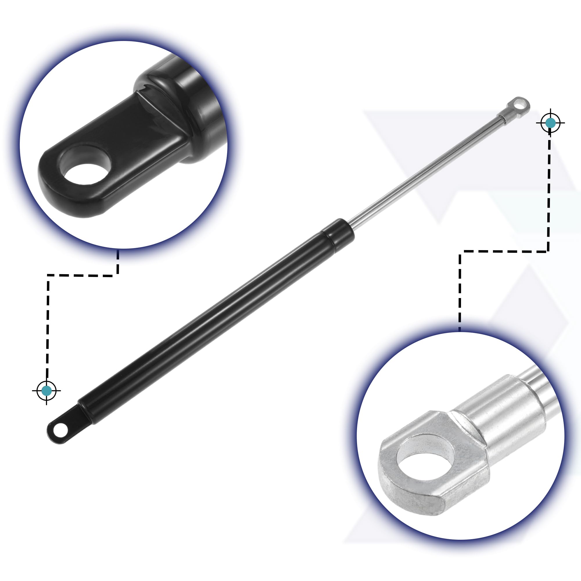 QUARKZMAN 2 Pz 15 Pollici 45Ib/200N Supporti a Gas Ammortizzatori Molla Universali Neri per Finestre, Ante, Coperchi di Armadi per RV, Auto, Camion, Barca