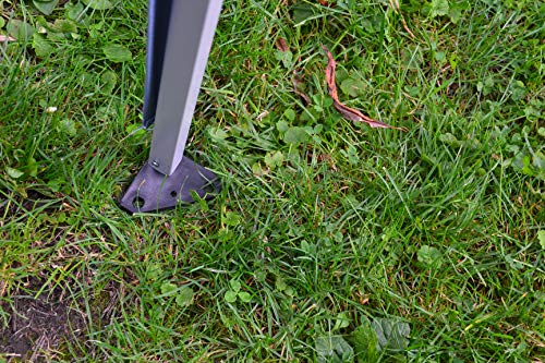 Defacto Vouwpaviljoen, tuintent, partytent, tuinpaviljoen, 3 x 4 m, UV-bescherming 50+, polyester, waterdicht, incl. 2 zijdelen, draagtas, touwen en haringen (grijs) - Image 5