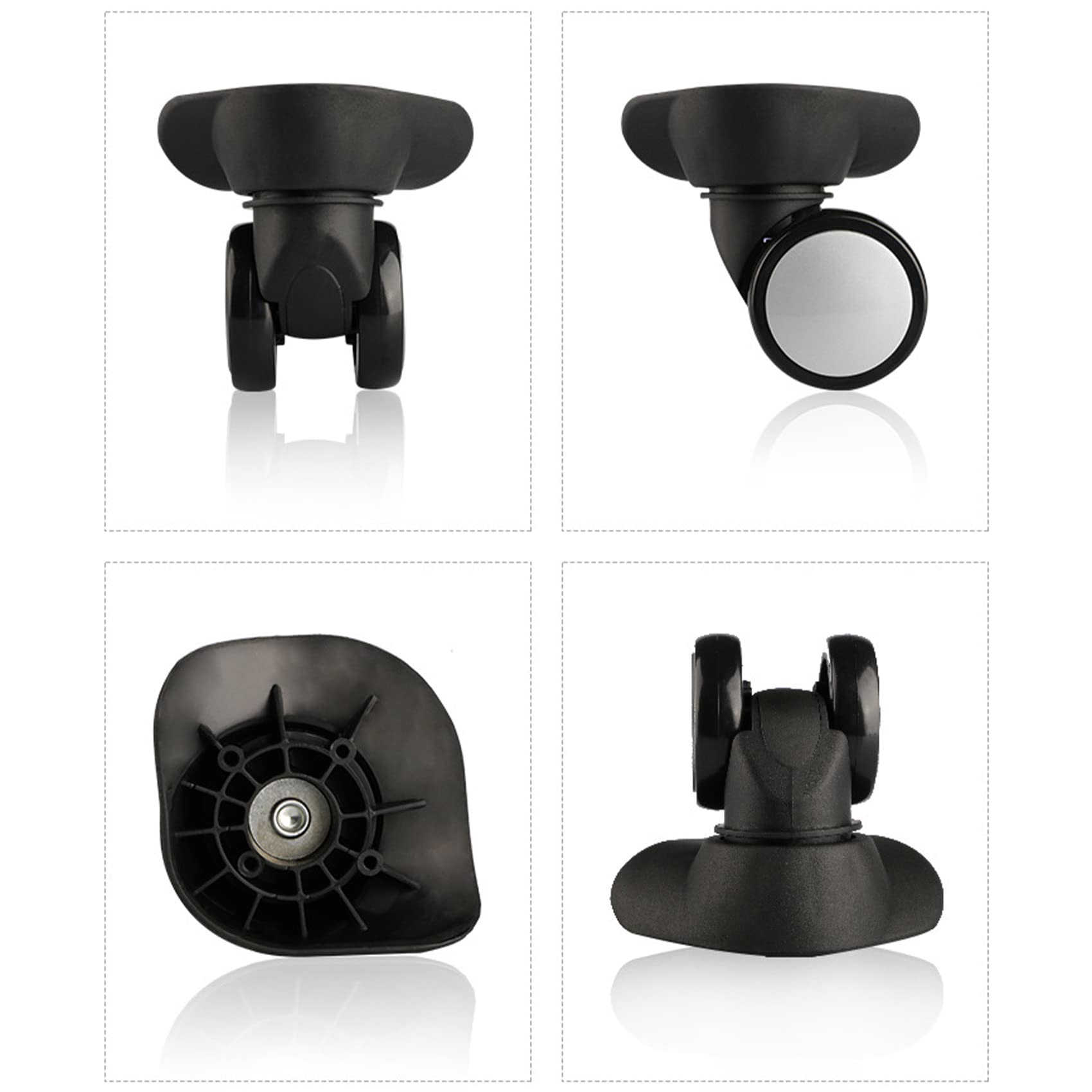 PIWINE Gepäckräder, Universal-Gepäckrollen, 1 Paar Ersatz-Gepäckräder, Ersatz-Spinnerrolle for die Reparatur von Kofferrädern (W127)