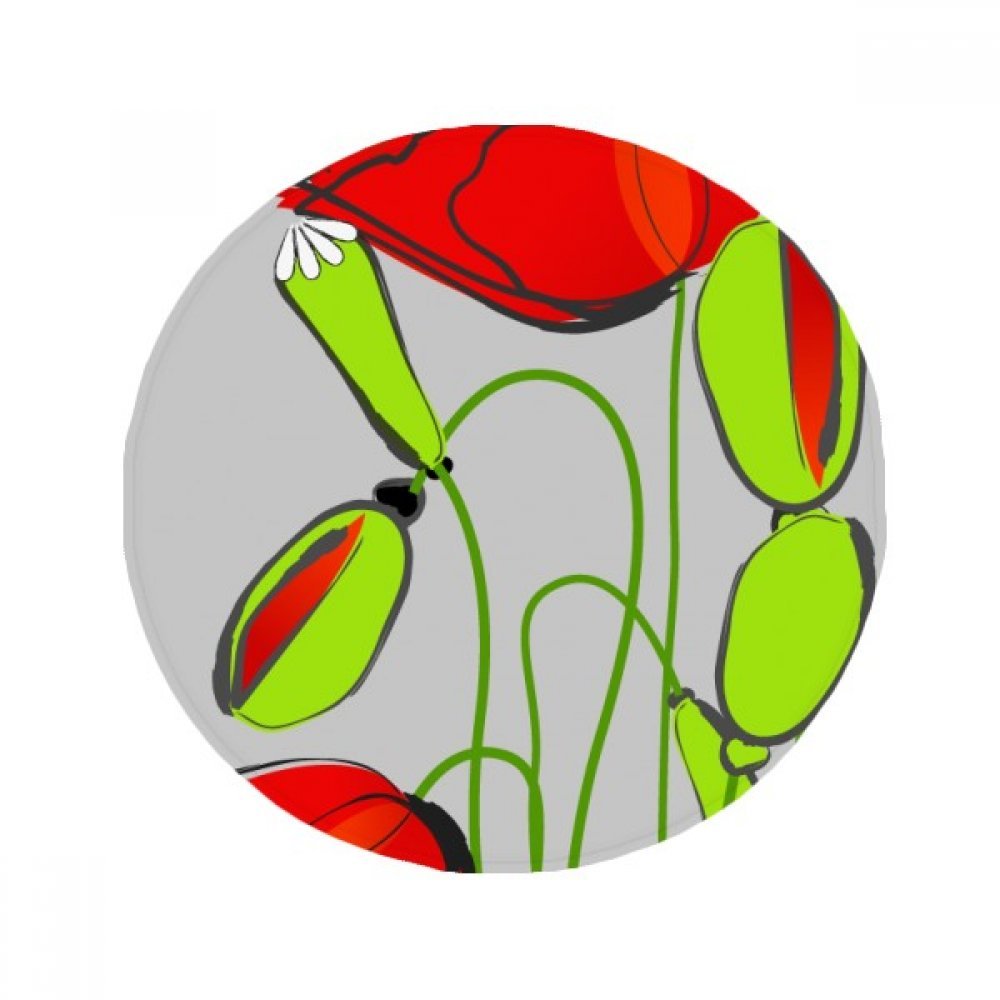 Tapis de sol pet fleurs rouges 80cm pour une entrée de cuisine accueillante