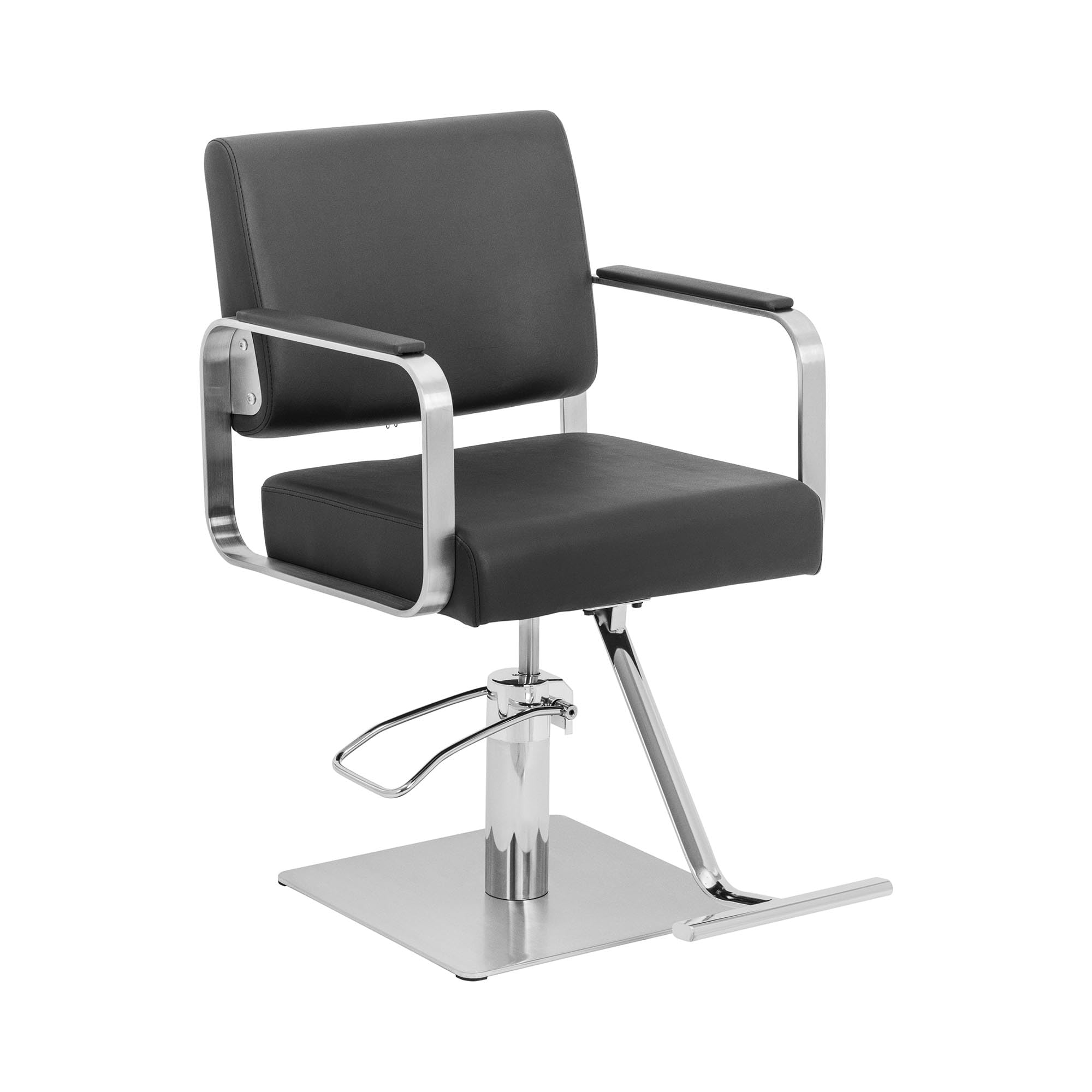 Physa Sillón de Peluquería con Reposapiés Altura de Asiento 50-66 cm 200 kg Negro y Pateado Sillón de barbería Silla de peluquería Silla de barbería de barbero