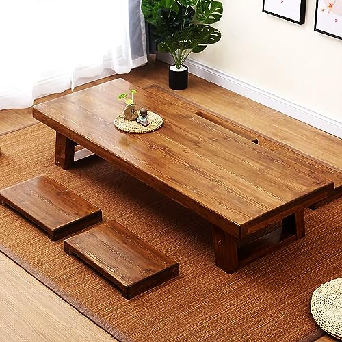 Table d'Autel Japonaise en Bois Massif, Mobilier d'Appoint aux Lignes Épurées