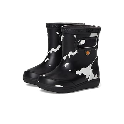 Bogs Kids Skipper II Cow (Toddler) Kids Shoes Black/White