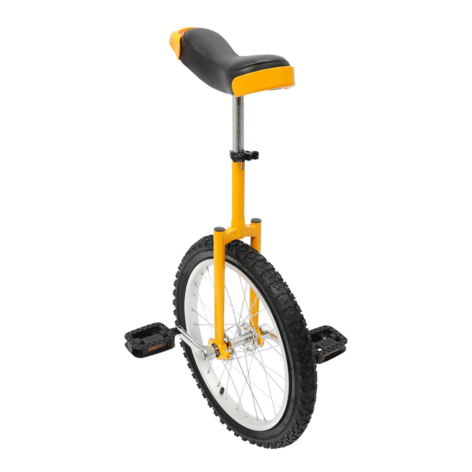 18inch Unicycle, Outdoor Adjustable Seat Height Sports Unicycle, Portable Thickened Steel Frame Balance Unicycle, W/Saddle &amp; 2 Pedals, for Outdoor Sports Fitness Exercise