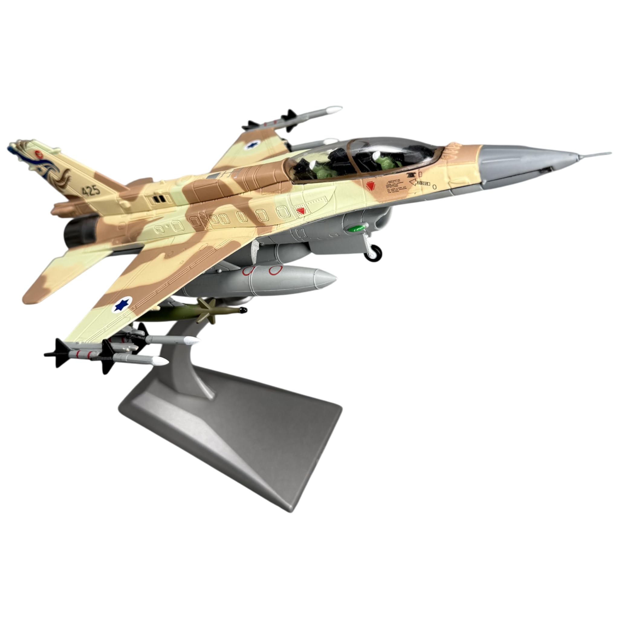 F-16 Fighting Falcon - Israeli Diecast Metal Aircraft Model Plane Gift - 1/72 Sc