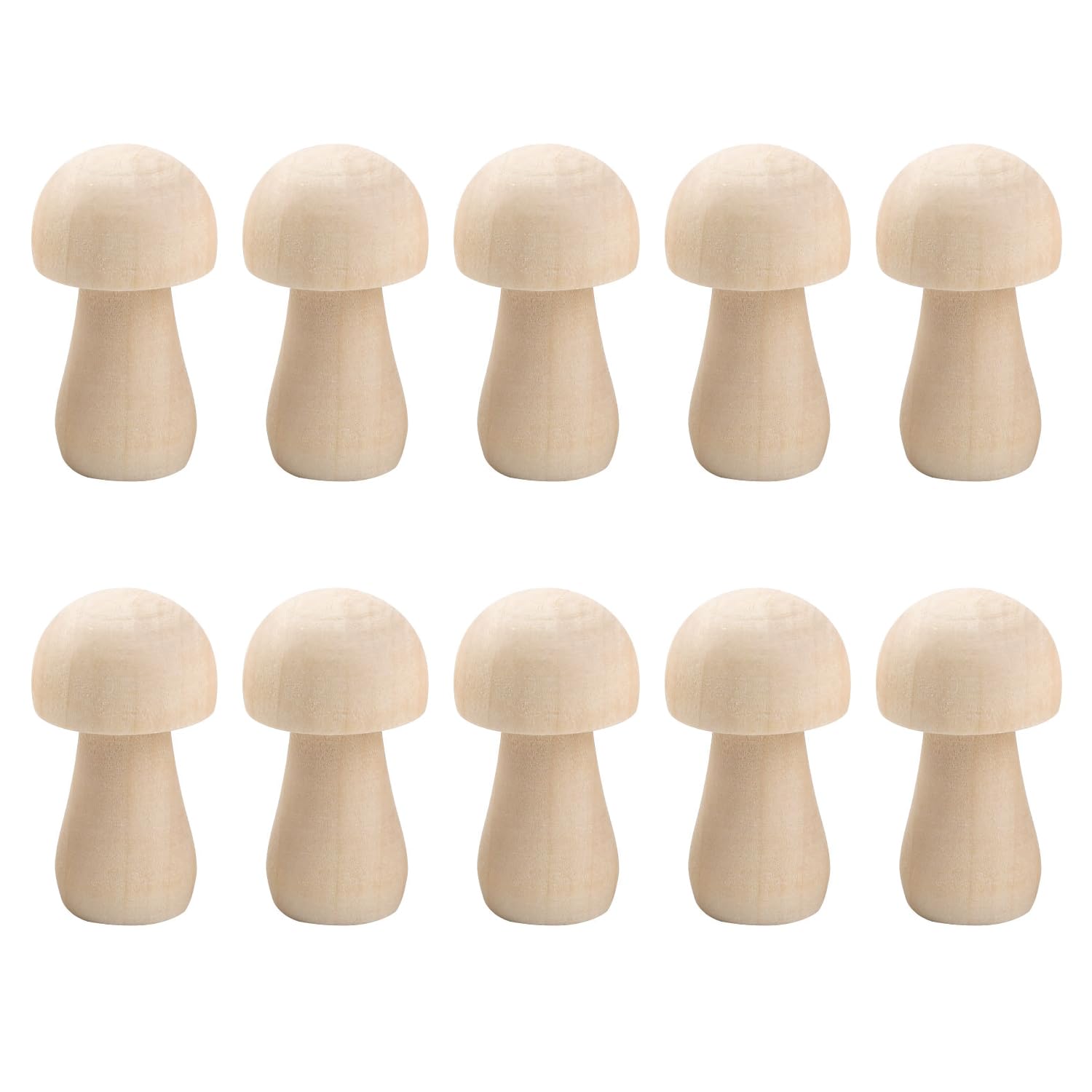 Champignons en bois brut à peindre miniatures pour loisirs créatifs