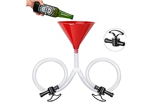 Farielyn-X Double Header Water Bong Beer Funnel with Valve