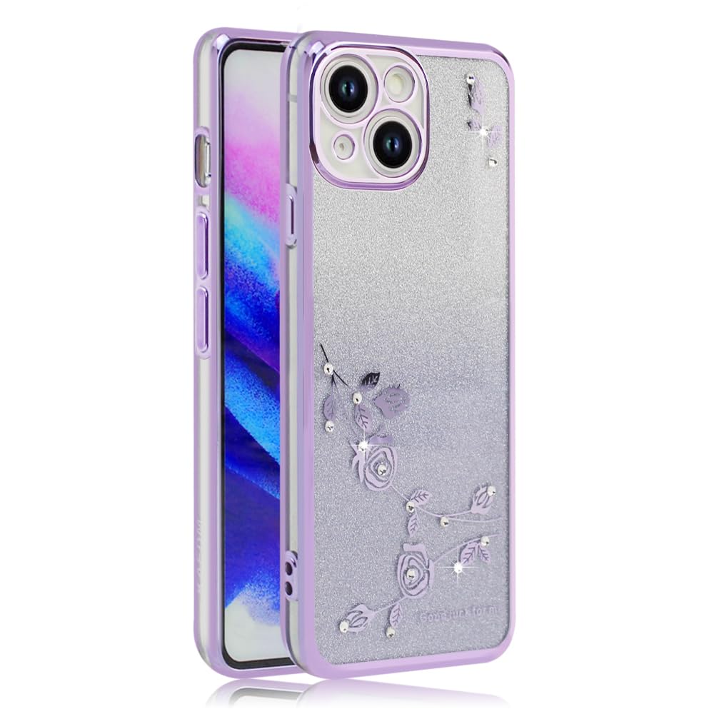 Amazon.co.jp: JOOBOY iPhone 13 Mini Case, Clear, Glitter, Plated