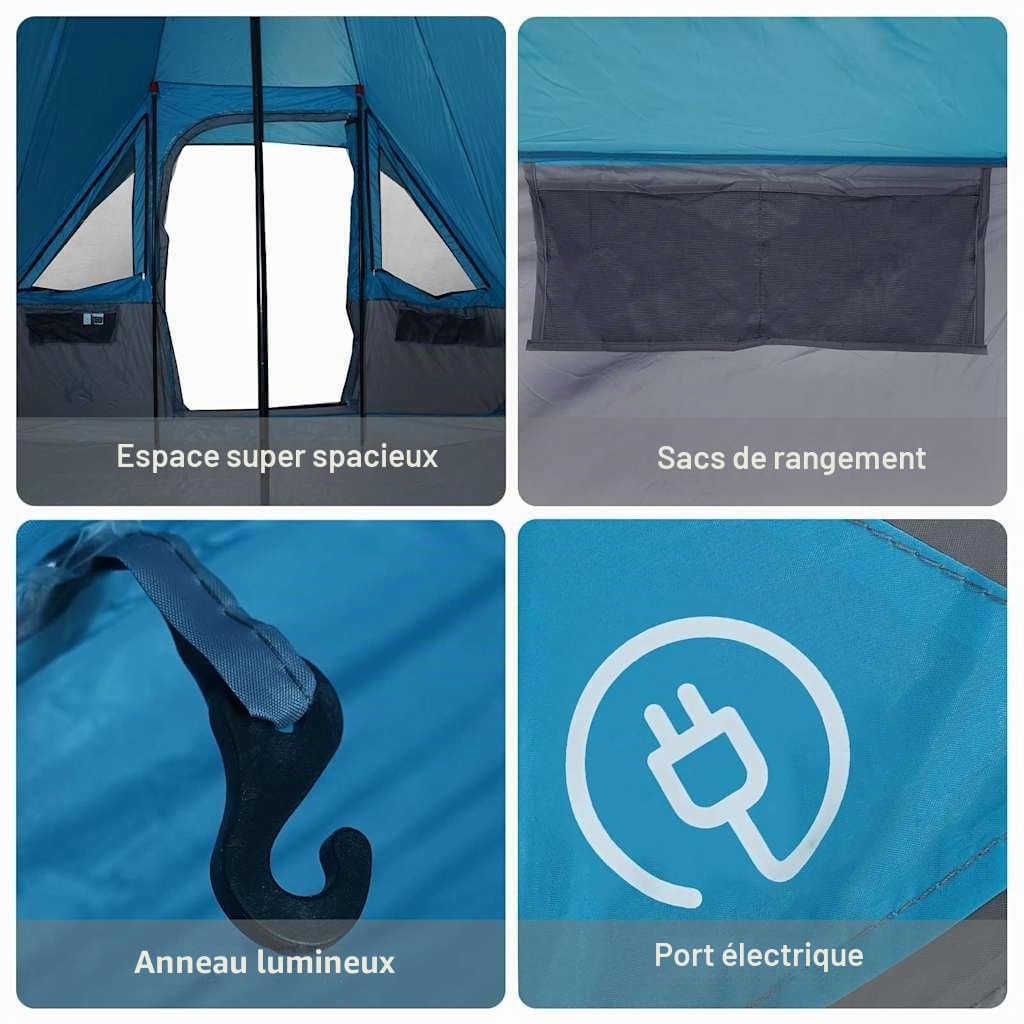 vidaXL Tente de campingTente familialeTente Tipi