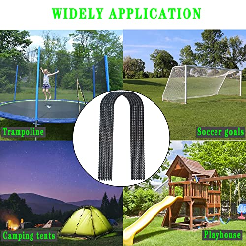 Image of BTSULYOO 12 Pack Trampoline Wind Stakes 12-in Coated Rebar Ground Anchor