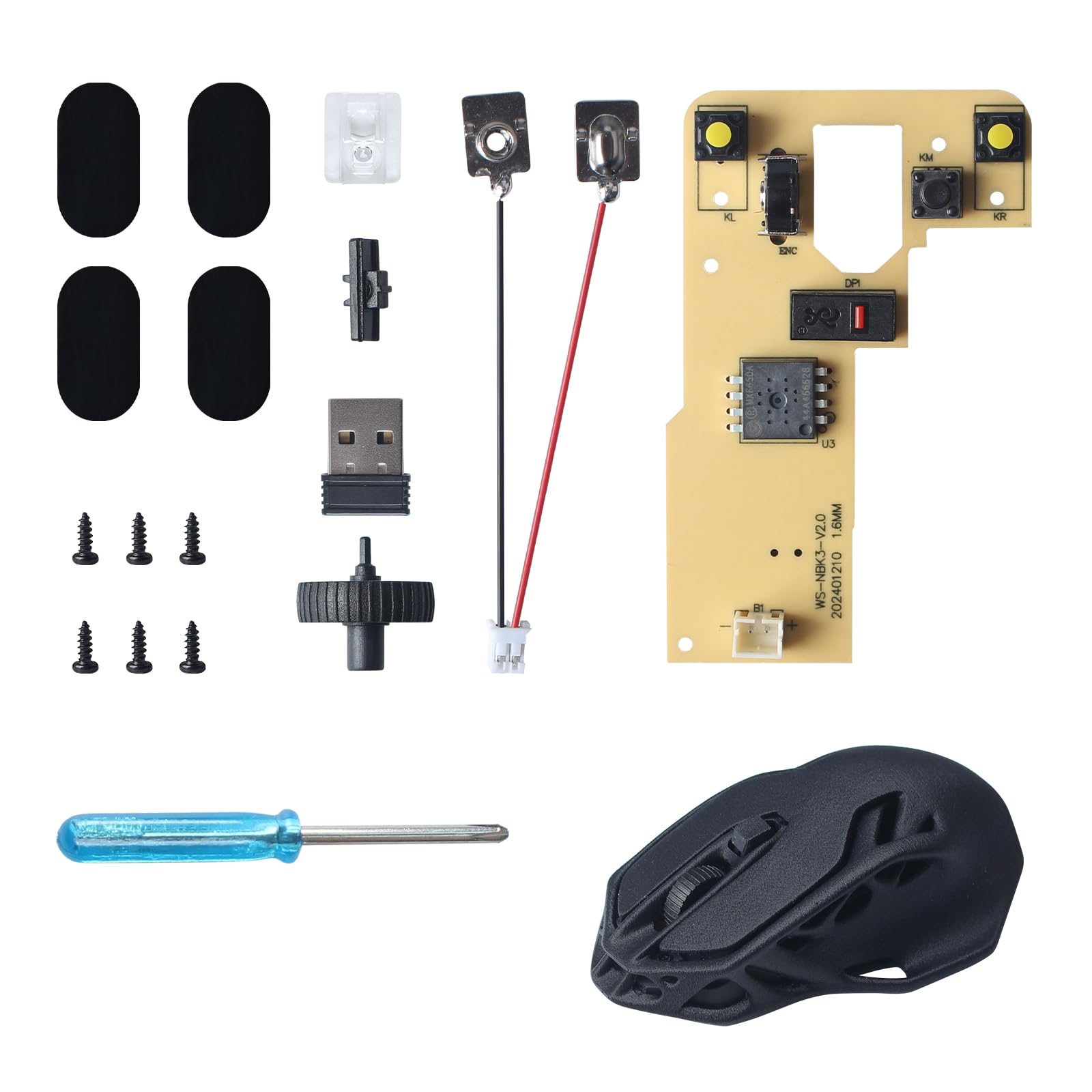 Imdinnogo 3D Printer Part BambuLab DIY Mouse Model Components Kit: Only Hardware Accessories Not Include Printed Part Compatible with X1/X1C/X1E/P1P/P1S/A1/A1 Mini Creative Model Makeworld MH-002-image-36