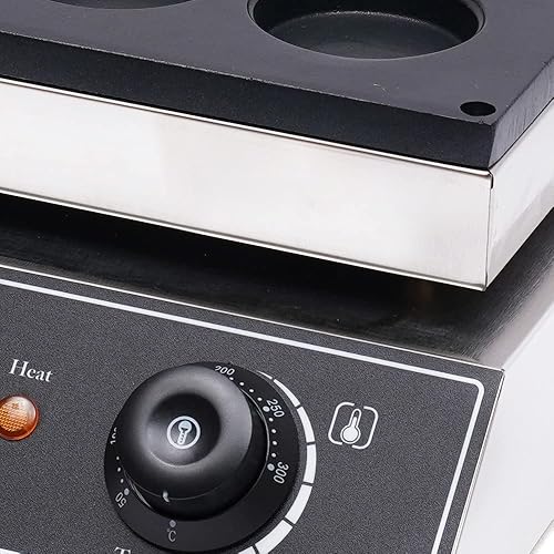 Miniatura 6 de Máquina eléctrica antiadherente comercial para hacer gofres de frijoles rojos, 16 agujeros, para restaurantes y hogar, 110 V