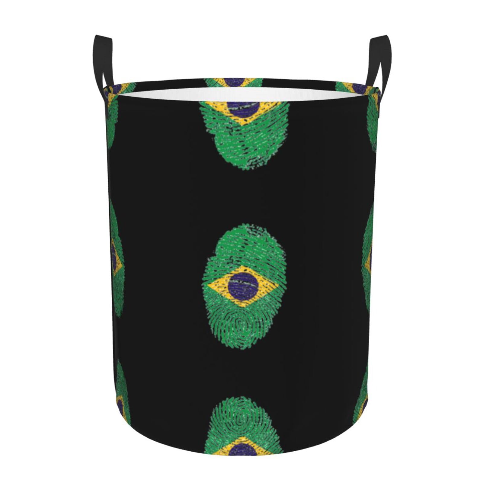 S Circular Hamper brazil Print for Dirty Clothes