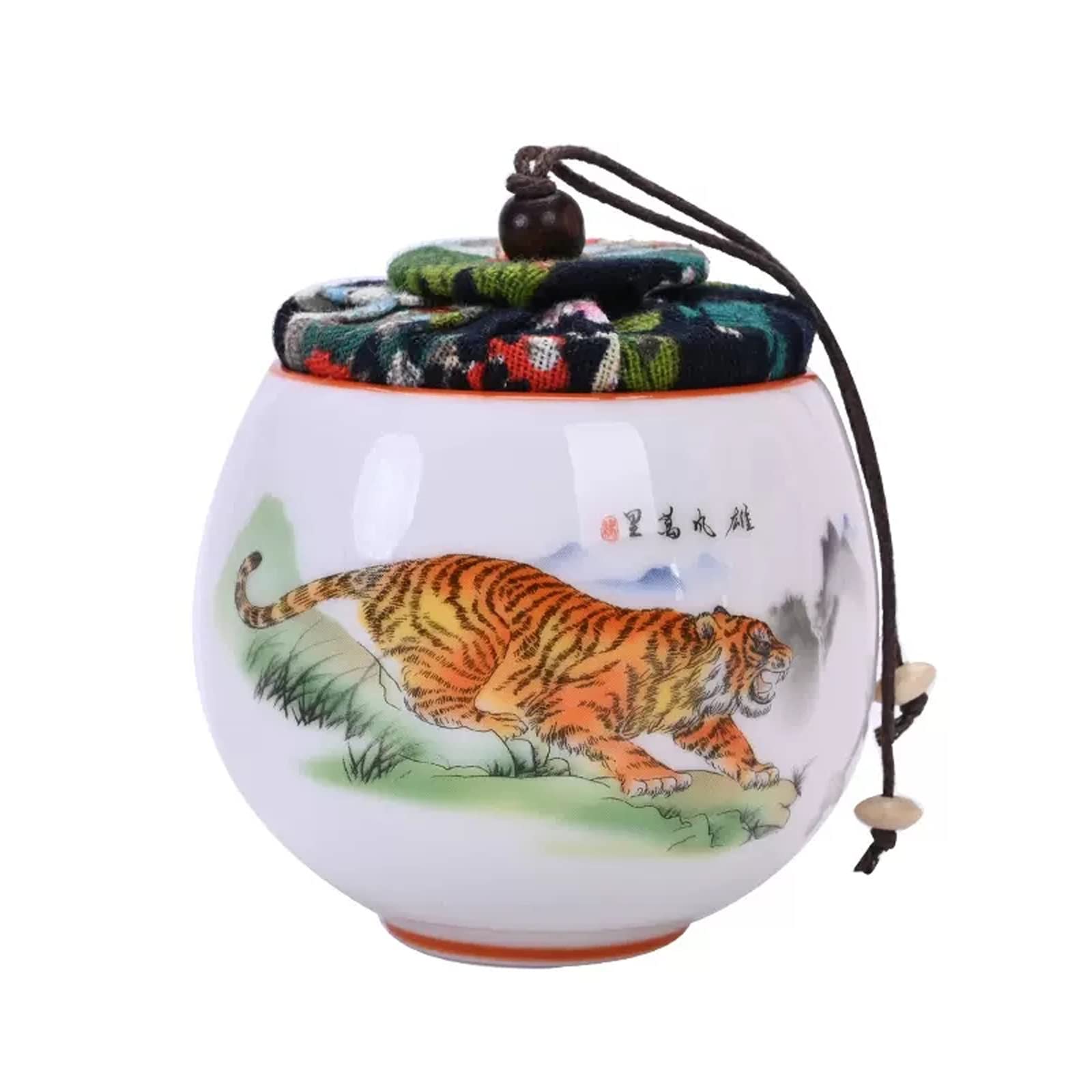 Bx9rE7tK3g Kitchen Storage Jar Ceramic tea jar, storage container, used for loose leaf, with sealed lid, 170ML Ceramic Tea Canister