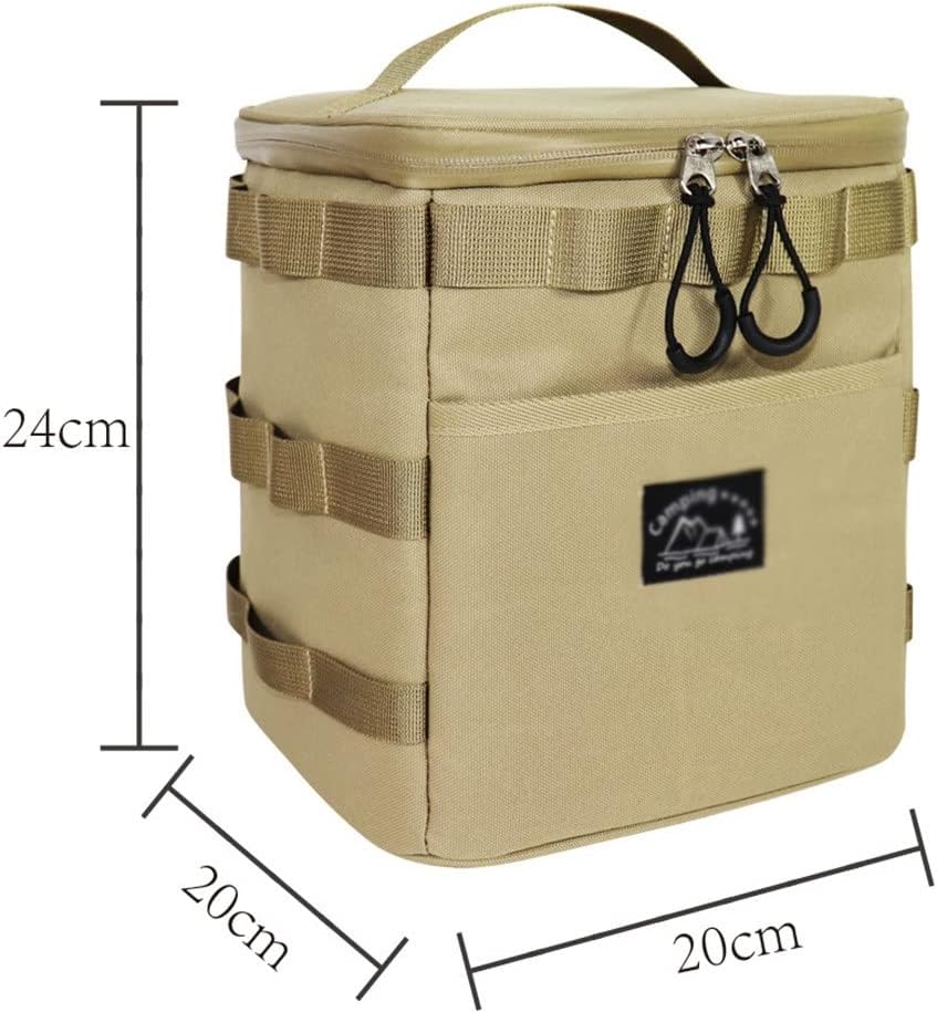 JSEIAJB Outdoor Travel Picnic Refrigerated Ice Bag 900D Clip Mesh PU Waterproof Film Camping Tool Storage Bag