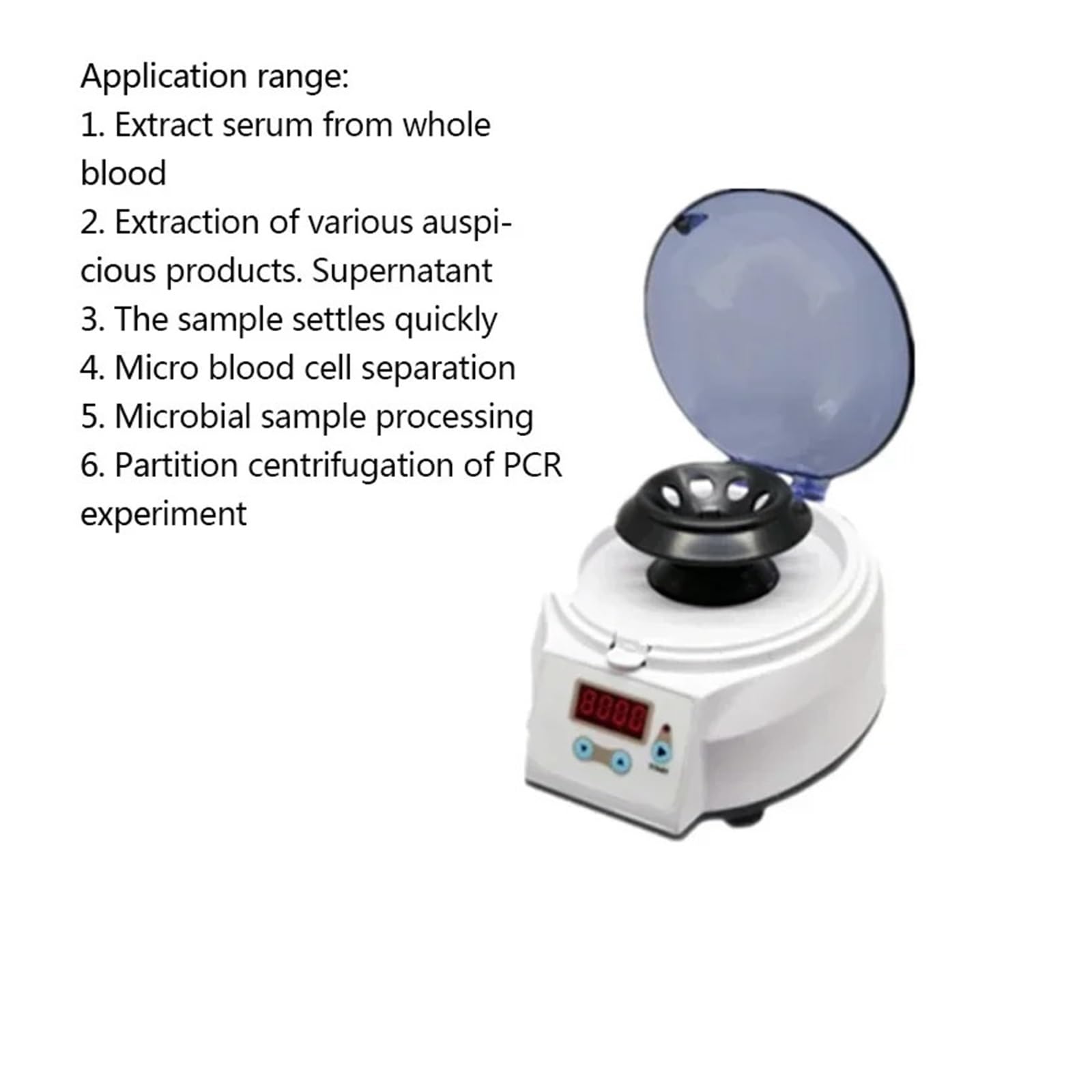 Tischzentrifuge, Elektrische Hochgeschwindigkeits-Minizentrifuge, Medizinische Mini-Laborzentrifuge, 4000–8000 U/min, 0,2 Ml,5, 1 | 4000 rpm