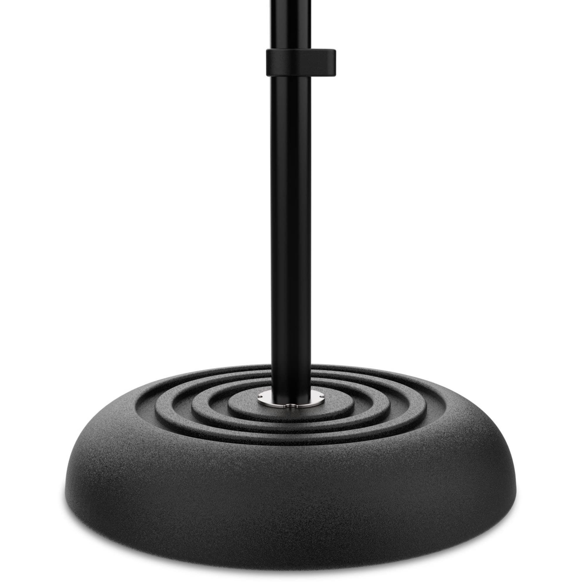 Podstawa Audibax 10E - Stojak na Mikrofon Podłogi - Okrągła Podstawa - Stojak na Stabilny Mikrofon - Regulowana wysokość z Easy Block 85 do 147 cm - Wytrzymały uchwyt żyrafa z solidną podstawą