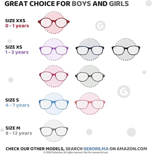 Miniatura 6 de Newborn Baby Glasses 0-6 Months - XXS Infant Glasses - Eyeglasses Toddler Flexible Frame Glasses for 1 year old