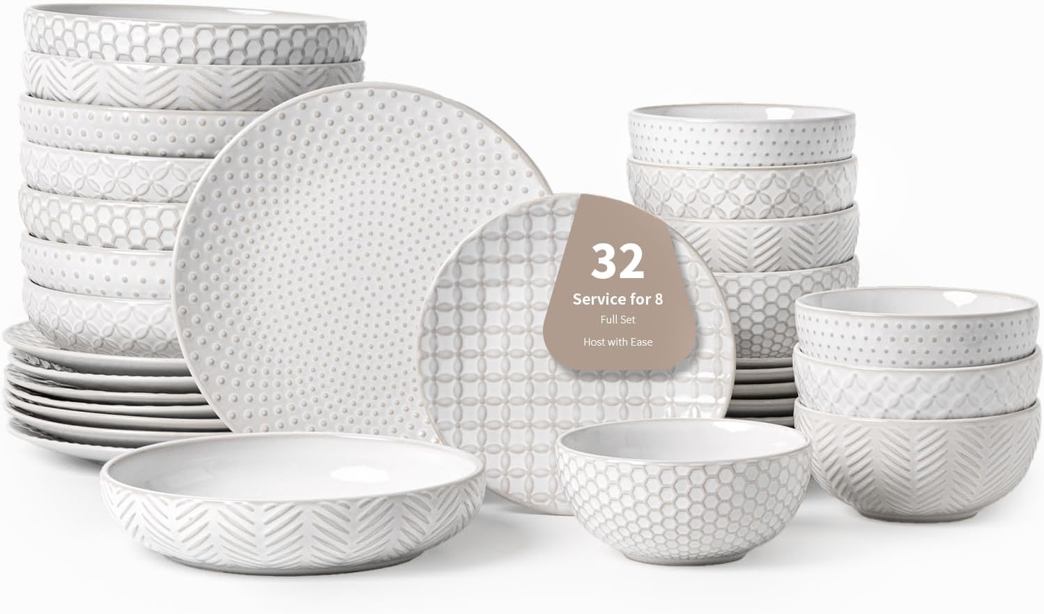 32-Piece Luxury Dinnerware Set
