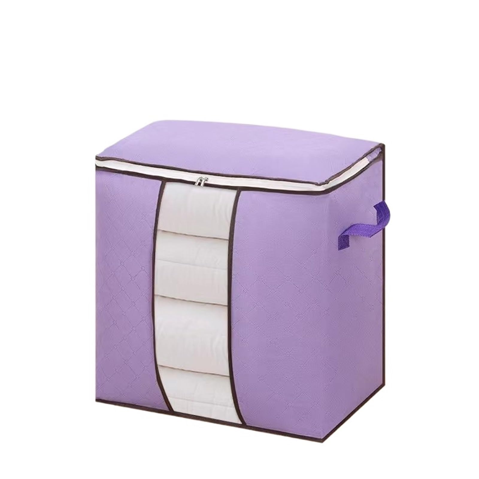RRYPBOVG Foldable Blanket Storage Bags 3PCS Clothes Storage Bins Foldable Closet Organizer Storage Containers With Handles Thick Fabric For Clothing Blanket(Purple2)
