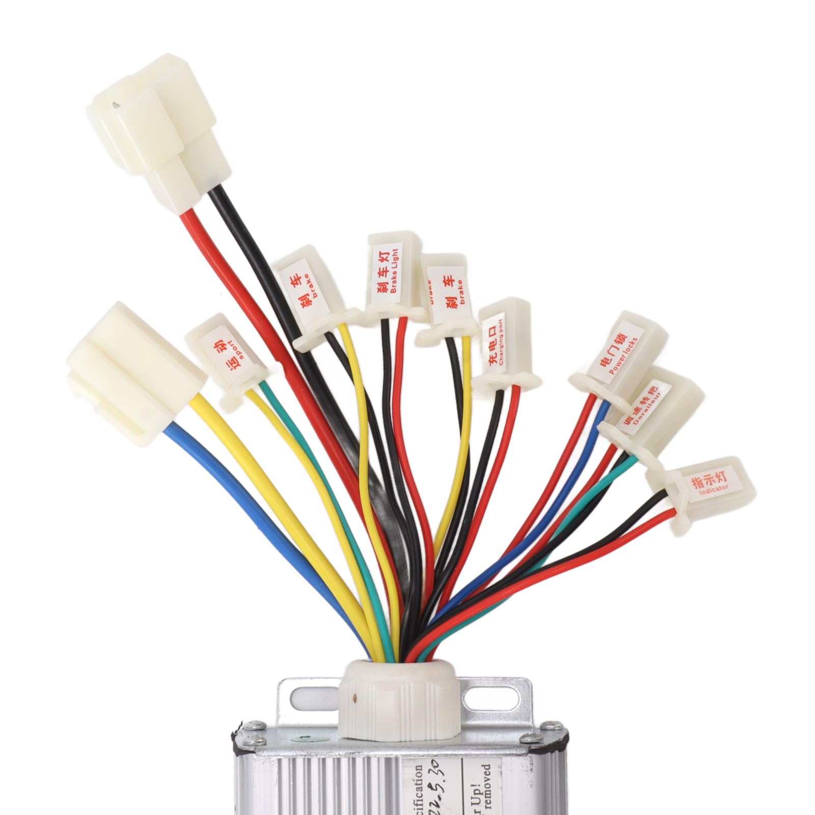 Set di Impugnature per Controller per Bici Elettrica con Acceleratore a Rotazione Durevole da 48 V e del Freno per Tricicli e Motocicli