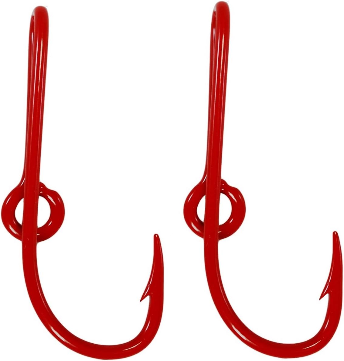 BT Outdoors Custom Colored Eagle Claw Red Hat Fish Hooks for Cap (Set of Two Hat Hook pins) Two Red Hat Hook Clip