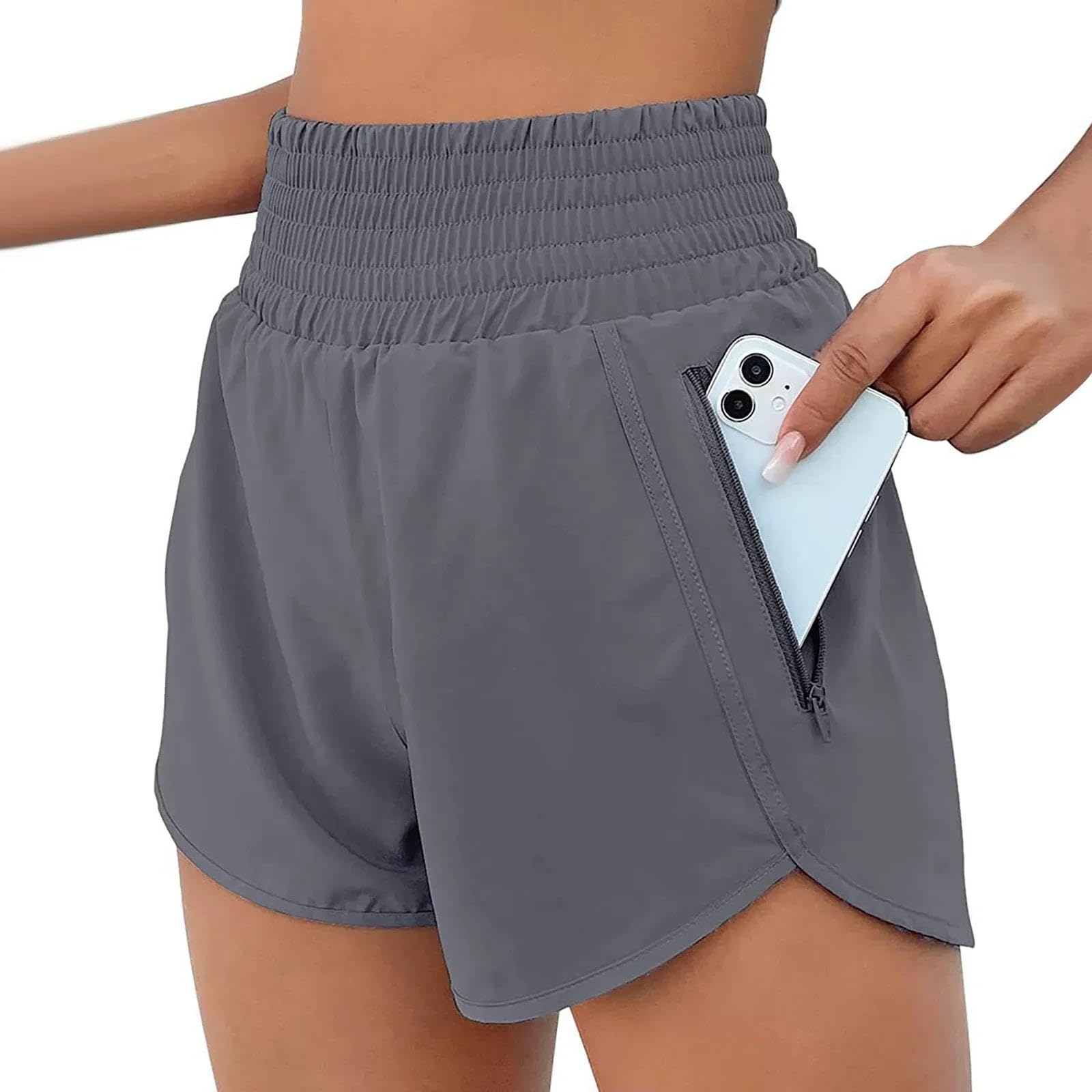 Pantaloncini da Corsa da Donna Ad Asciugatura Rapida da Allenamento Pantaloni da Yoga Atletici in Vita Elastica Pantaloncini in Cotone da Donna per Abbigliamento Sportivo