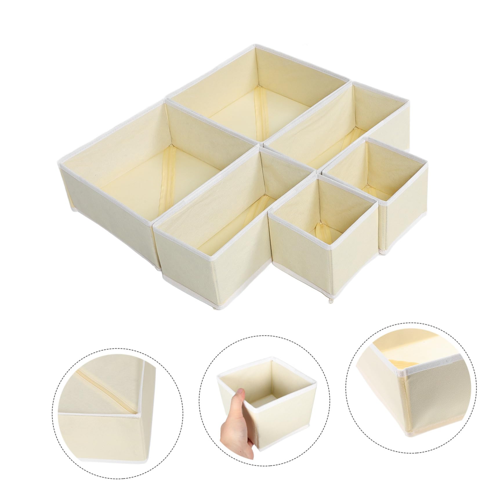 SOLUSTRE 12stücke Teiliger Faltbarer Aus Vliesstoff Aufbewahrungsbox Für Babykleidung Kommodenhülle Für Schlafzimmer Schrank Socken Bhs Krawatten Kleidung Kinderzimmer