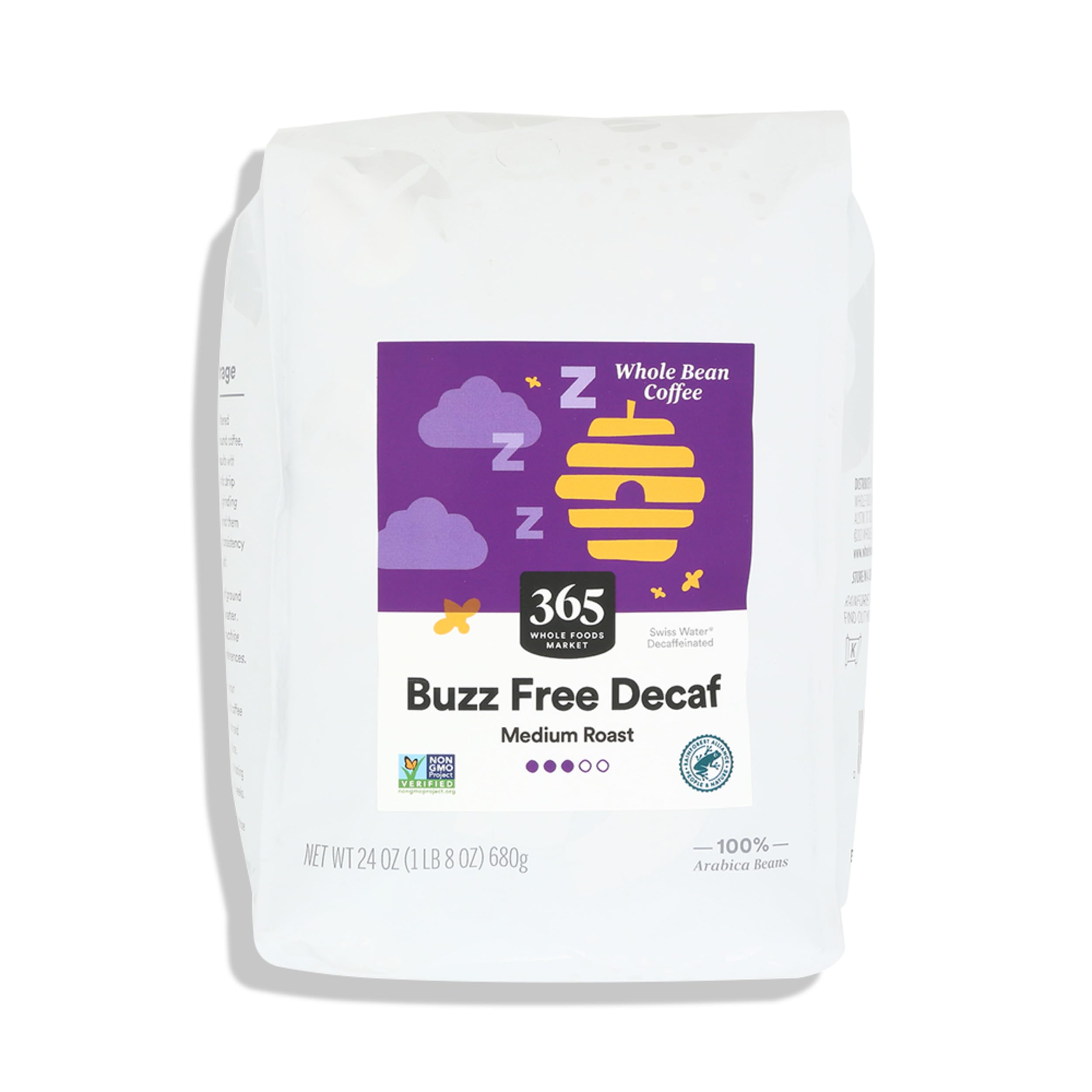 Amazon.com : 365 by Whole Foods Market Buzz Free Whole Bean Decaf