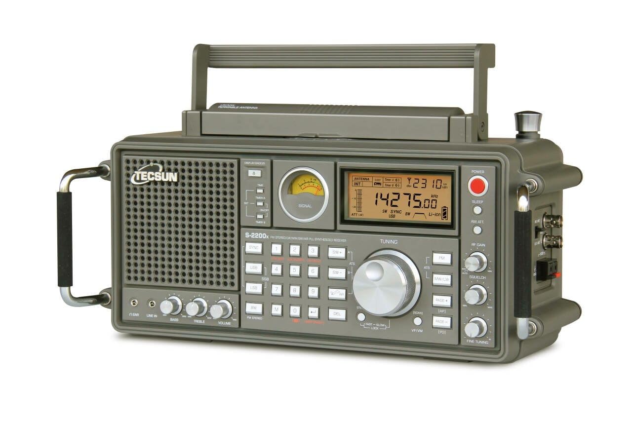 Tecsun S-2200-X Funkempfänger, dreifache Umwandlung, DSP, Multimode-Empfang, LCD-Display