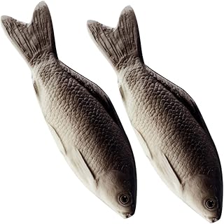 CIYODO 2 Pçs Brinquedos De Pelúcia De Peixe Artificial Para Bebês Brinquedo De Pelúcia De Pelúcia De Pelúcia Travesseiro De Pão Em Forma De Peixe Animal De Pelúcia Realista Brinquedo De