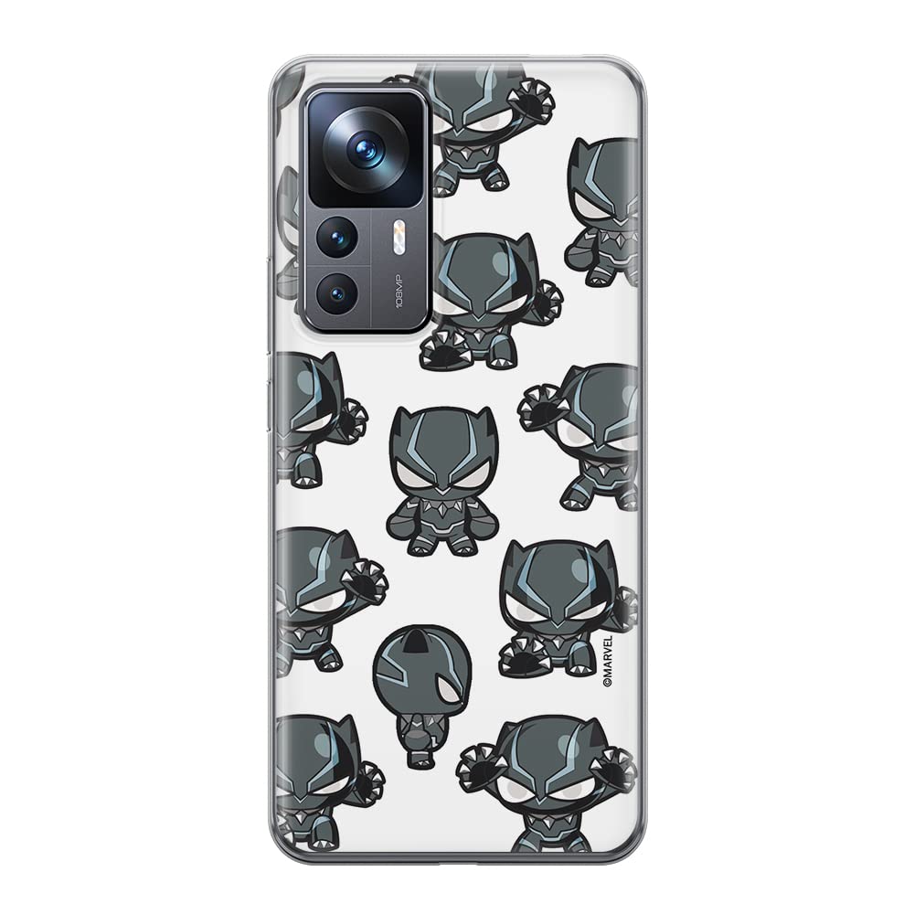 ERT GROUP mobile phone case for Xiaomi 12T/12T pro/K50 Ultra original and officially Licensed Marvel pattern Black Panther 016 optimally adapted to the shape of the mobile phone, case made of TPU