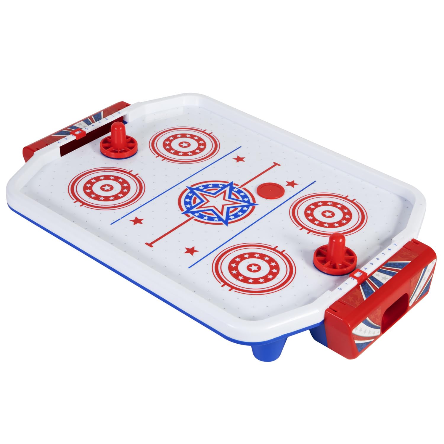 Merchant Ambassador Retro Arcade Electronic: Air Hockey - Tabletop Game, Powerful Airflow, 2 Players, Ages 6+