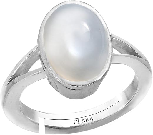 Clara Moonstone 3cts or 3.25ratti stone Silver Adjustable Ring for Women