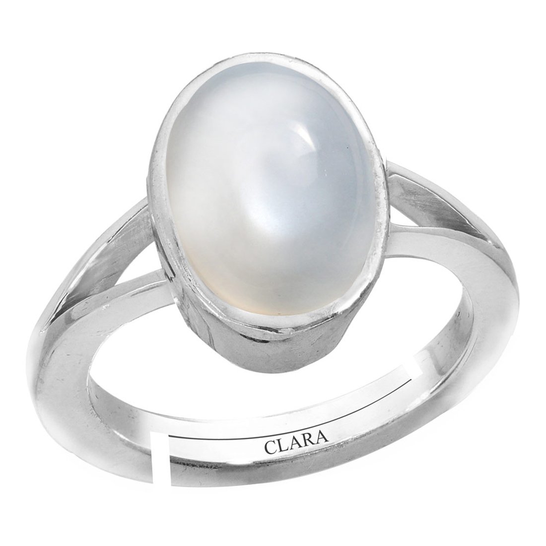 Clara Moonstone 3cts or 3.25ratti Stone Silver Adjustable Ring for Women