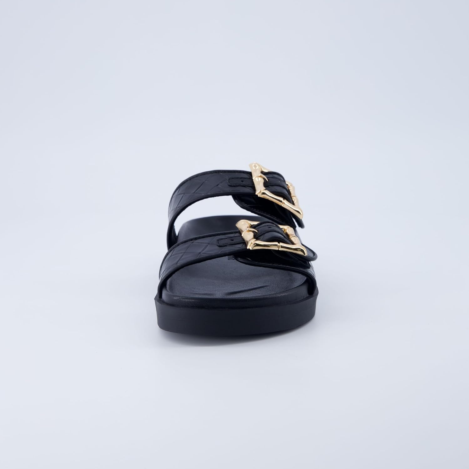 CUSHIONAIRE Loft Women's Quilted Slide Sandal With Cushioned Footbed and Adjustable Buckles