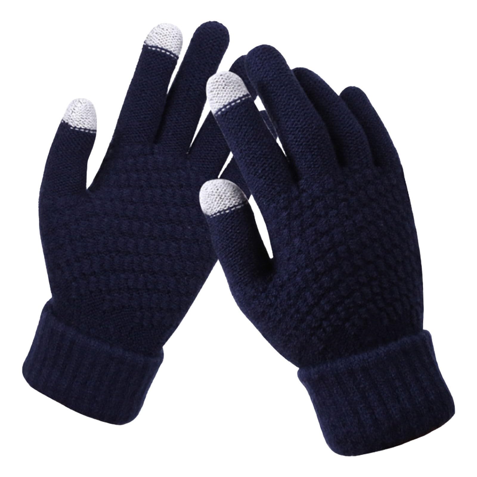 nuokeWinter Gloves Touchscreen Gloves Mittens Knitted Gloves Women's Gloves Warm Windproof Gloves for Skiing Knitted Gloves Cycling Gloves Hiking Work