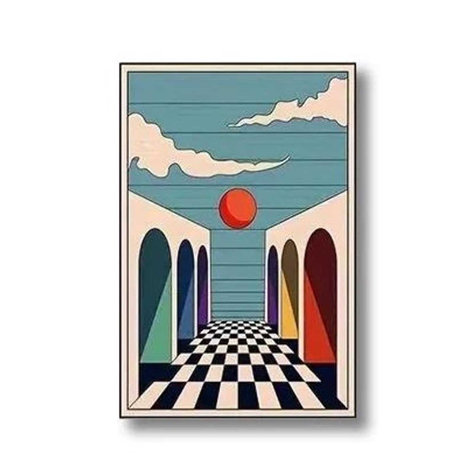 Toile hippie bohème pour transformer un mur vide en espace artistique de 45x60cm