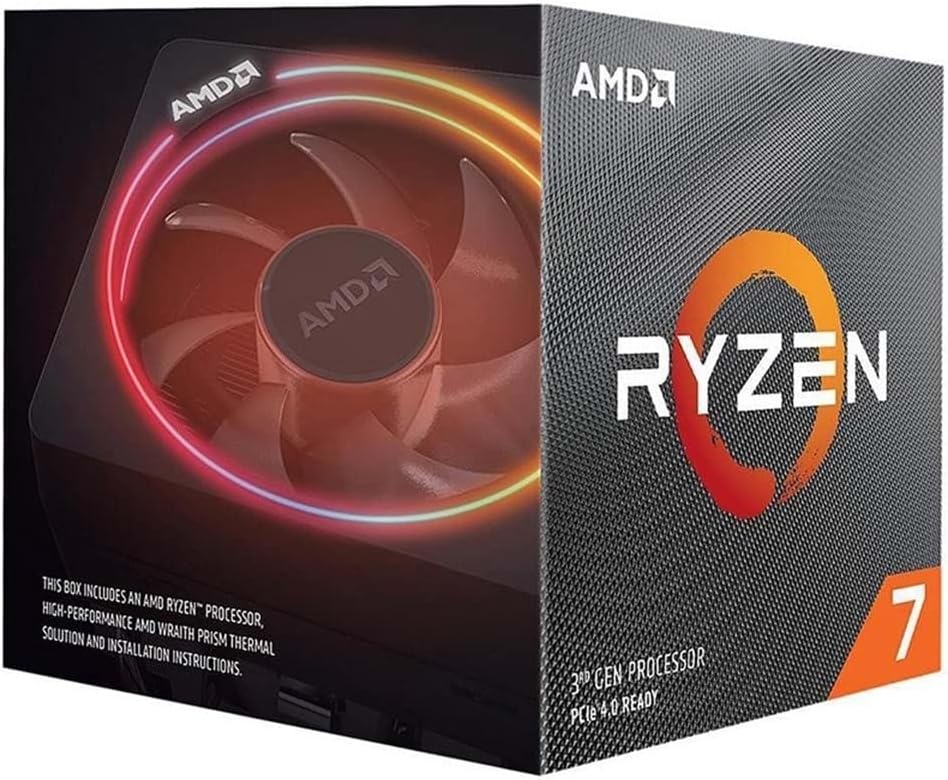 AMD Ryzen 7 3700X 8-Core, 16-Thread Unlocked Desktop Processor with Wraith Prism LED Cooler