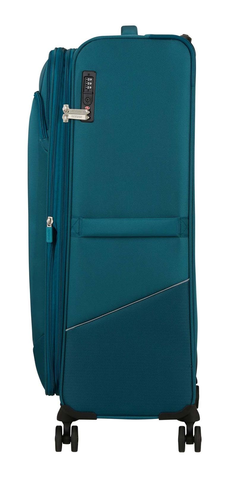 American Tourister Summerride Spinner 80/30 EXP TSA Trolley Totally Teal Azul petróleo