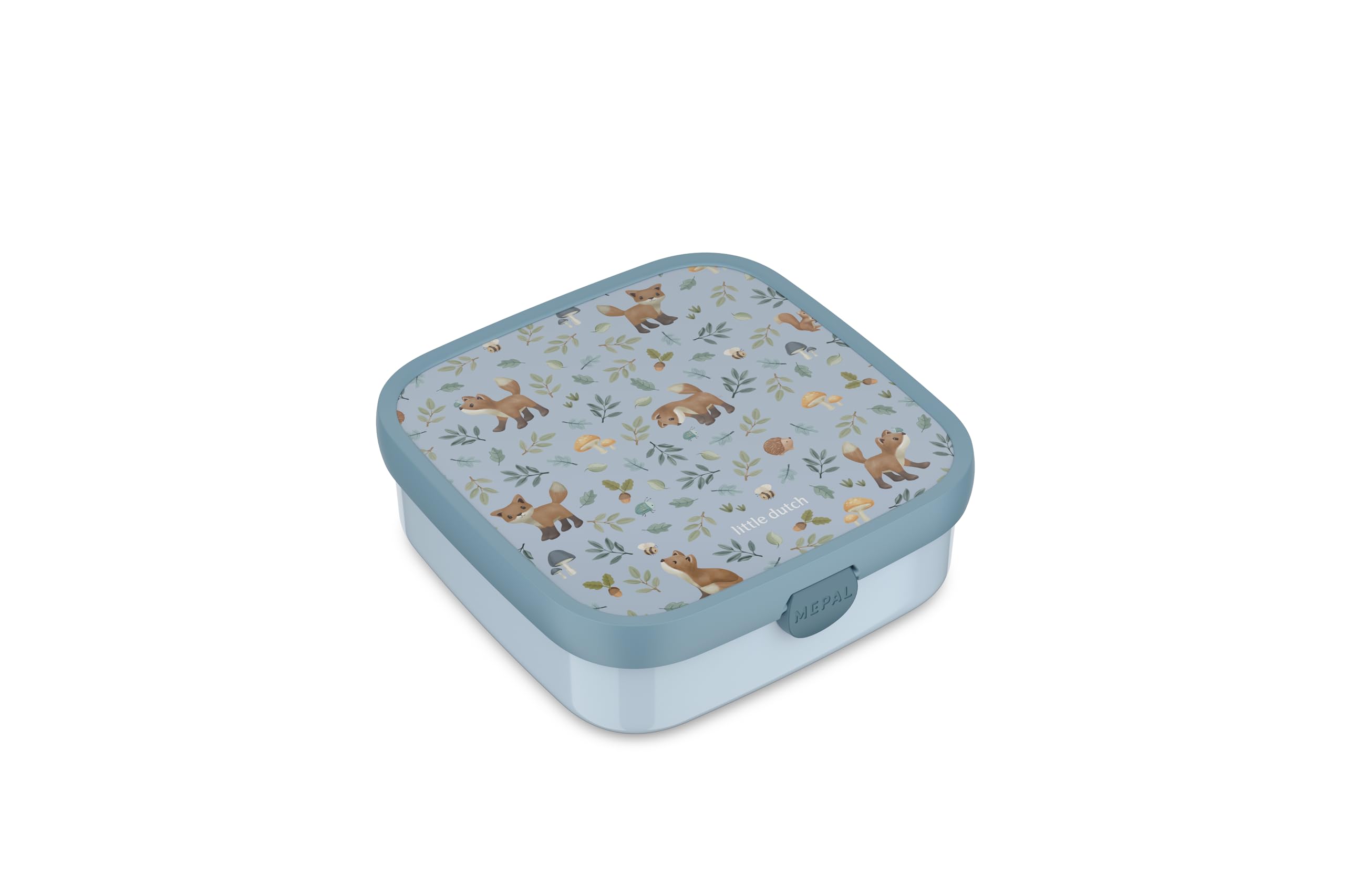 Mepal Lunch Box Large Campus, Lunch Box for Children, Includes 2 Removable Leakproof Boxes and Fork, Boxes are Microwave Safe, 2X 200 and 1250 ml, Forest Friends