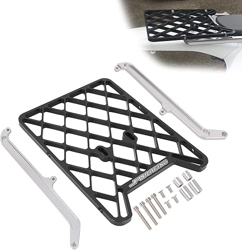 JFG RACING Portaequipajes para motocicleta, DRZ400, estante de motocicleta CNC para DRZ400 DRZ400S DRZ400SM KLX400 KLX400S (todos los años), color