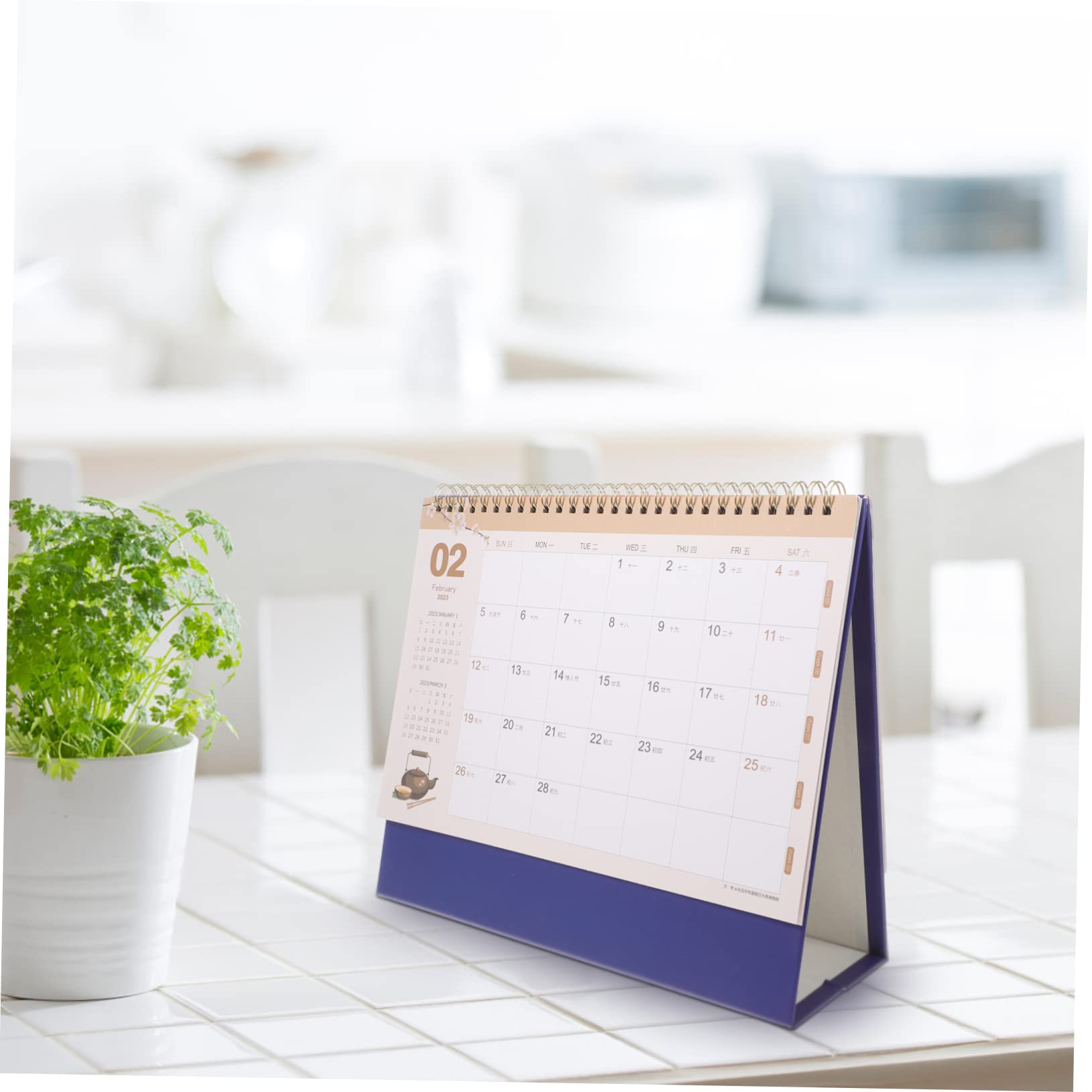 SEWACC 5stücke Büro Tischkalender Stehender Haushaltskalender Im Modernen Design Praktischer Monatskalender Für Wichtige Termine Und Erinnerungen Für Büro Und Zuhause