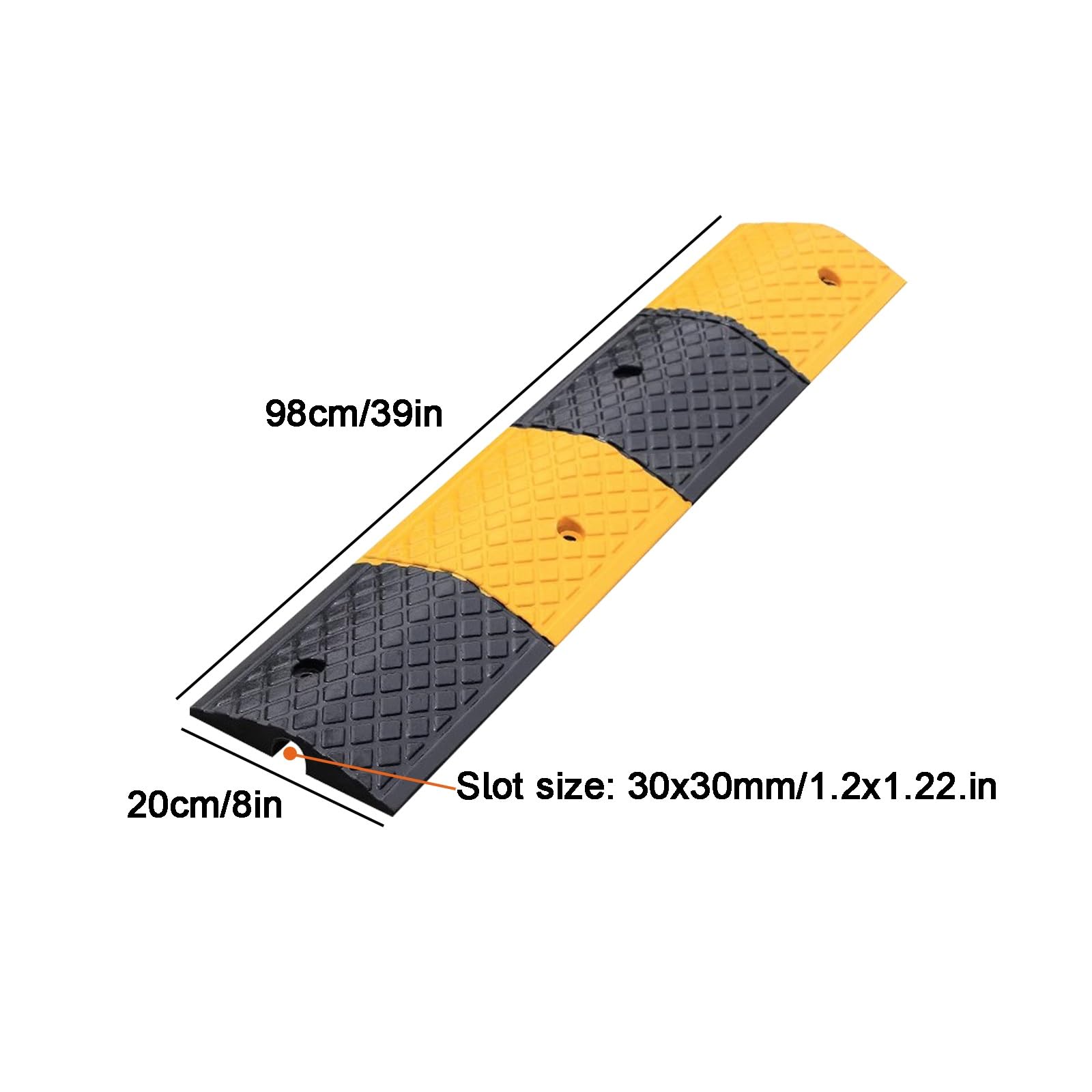 Protector Cables, Pasacables Suelo de 1 Canal, Orificios para Tornillos Reservados, Capacidad de Carga de 2 Toneladas, para Áreas Residenciales, Garajes y Jardines(20cm/8in)