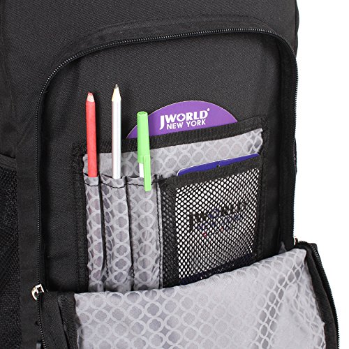 J World New York Sunny Rolling Backpack for Kids and Adults, Black, One Size - Image 7