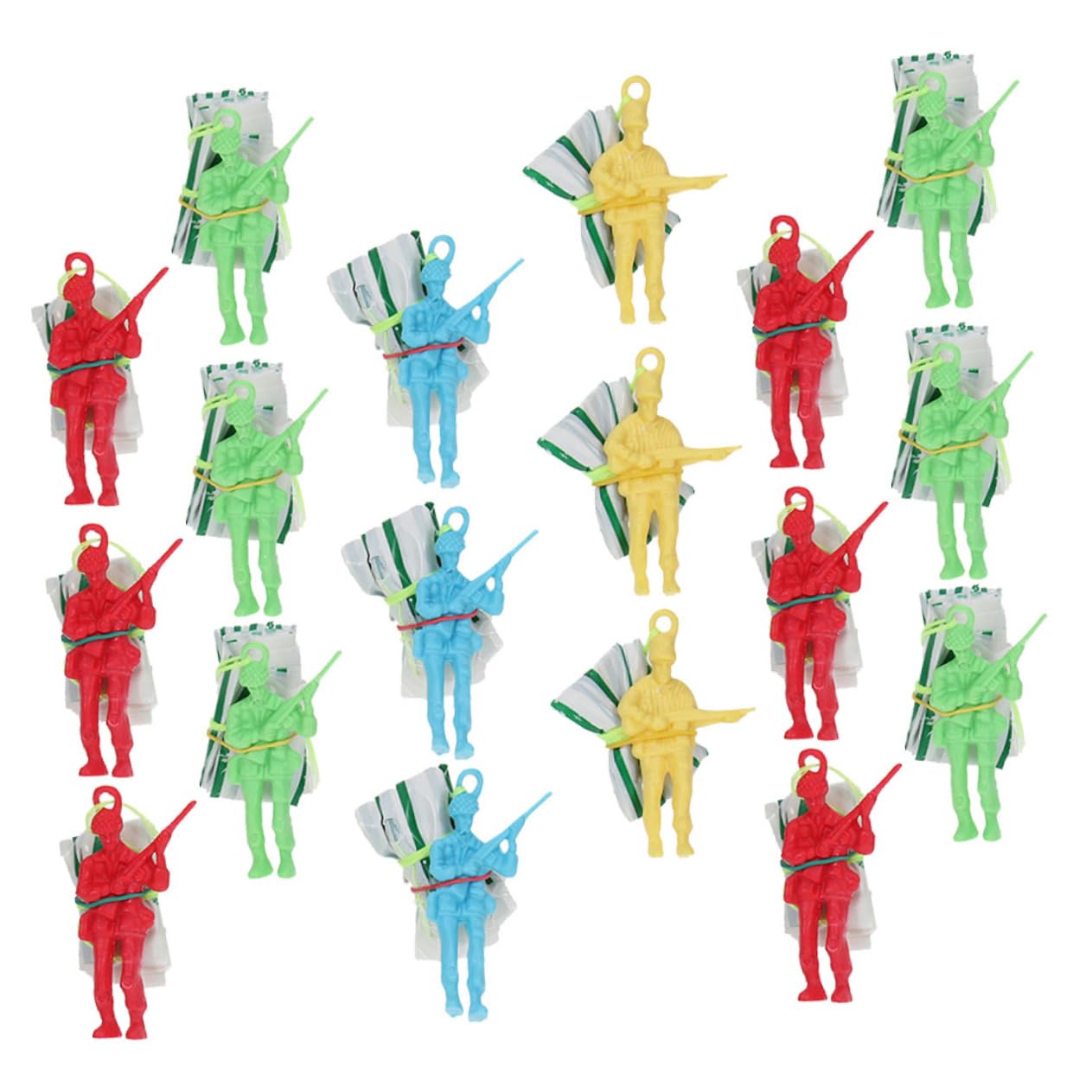 CIYODO 30pcs Boys and Girls Parachute Toy Mini Soldier Parachute Fly Toys for Boys and Girls Outdoor Sports Game